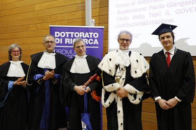 Da sinistra Anna Zilli, Gabriele De Anna, Francesco Pitassio, Angelo Montanari, Andrea Conzutti