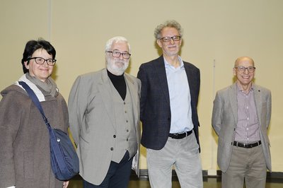 Da sinistra Fabiana Fusco, Enrico Gori, Angelo Montanari, Roberto Pinton