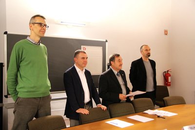 Da sinistra Fabio Boltin, Lorenzo Fabbro, Enrico Peterlunger, Marco Stolfo