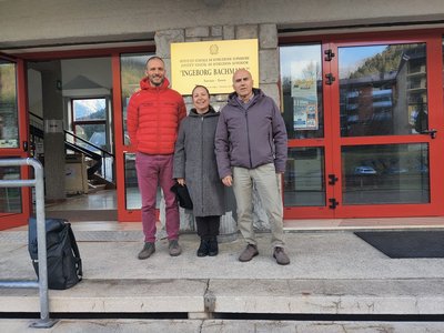 Da sinistra, Federico Venturini, Giada Rossi, Andrea Guaran
