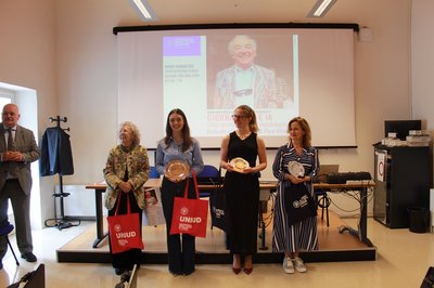 Da sinistra Furio Baldassi, Adriana Ronco Villotta, Giulia Sut, Katarina Visintin, Raffaella Brigio