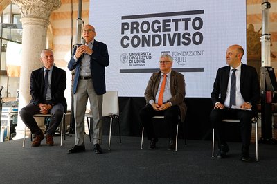 Da sinistra Guido Nassimbeni, Roberto Pinton, Alberto Felice De Toni, Marco Sartor