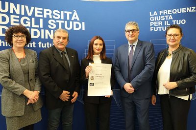 Da sinistra Iris Jammernegg, Moreno Persello, Serena Amoretti, Andrea Cafarelli, Federica degli Ivanissevich