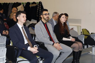 Da sinistra Lorenzo Ciabrelli, Giuseppe Marazza, Sara Zermano