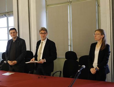 Da sinistra Marco Sortino, Alessandro Gasparetto, Sara Colussi