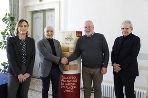 Da sinistra Nadia Innocente, Edi Piasentier, Valentino Pivetta, Renato Romanzin
