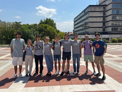 Da sinistra Nicolò Pelizzoli, Francesca Busato, Alessio Goi, Gaia Fuselli,  Riccardo Bolis, Lorenzo Carrara, Tommaso Ulian, Stefano Urbinati, Alberto Cagnetta