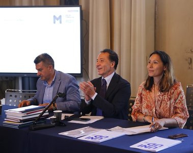 Da sinistra Paolo Fedele, Massimo Robiony ed Elisabetta Ocello