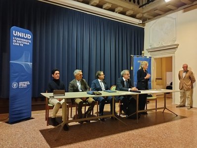 Da sinistra Ruggero Spagnol, Carlo Spagnol, Bruno Carraro, Angelo Montanari, Alvisa Palese, Giacomo Panarello