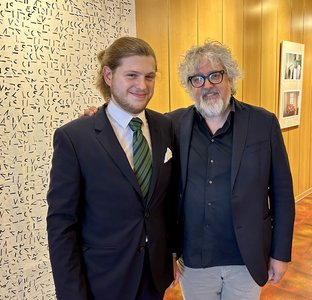 Daniel Peteani con il relatore Marco Rossitti