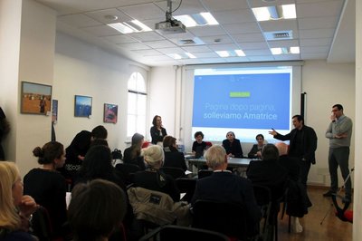 La presentazione del progetto. Da sinistra, Antonina Dattolo, Elena Cottini, Renata Kodilja, Nicoletta Vasta, Nicola Strizzolo, Tommaso Mazzoli