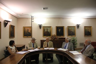 Da sinistra: Mara Pugnale, Alberto Felice De Toni, Lionello D'Agostini, Oldino Cernoia, Massimo Di Silverio