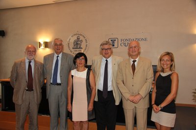 Da sinistra: Massimo Di Silverio, Oldino Cernoia, Mara Pugnale, Alberto Felice De Toni, Lionello D'Agostini, Sonia De Marchi