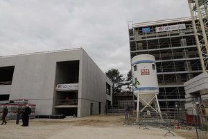 I due edifici che ospiteranno la didattica e la ricerca del nuovo campus medico Uniud