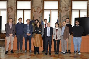 Il rettore e i docenti dell'Università di Udine con la delegazione del Kyoto Institute of Technology