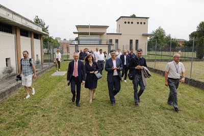 Il sopralluogo alla centrale idroelettrica Ancona