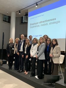 Marco Sartor con le relatrici e Daniele Damele