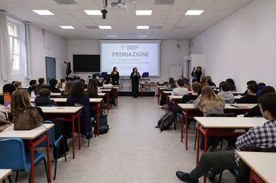 Un momento della cerimonia di premiazione
