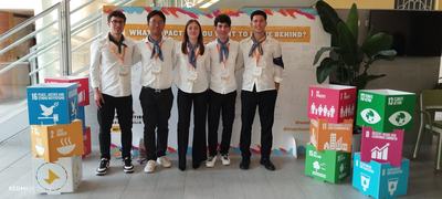 Skydrop - Da sinistra Luca Cudia, Xing Sheng Hu, Alice Pavan, Luca Busuioc, Ethan Castellarin