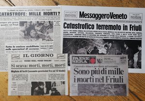 Il terremoto in Friuli sui giornali d'epoca