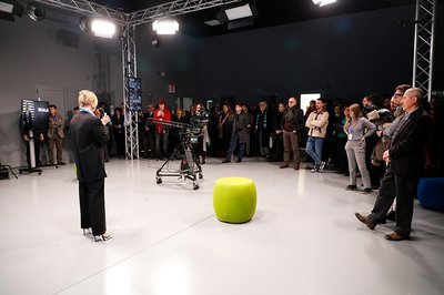 Una fase della presentazione del MediaLab