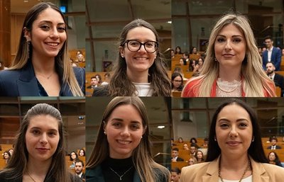 Dall'alto a sinistra: Tania Abbisso, Arianna Azzano, Elisabetta Castagnaviz, Margherita Nigris, Beatrice Polano, Maria Chiara Tripodo