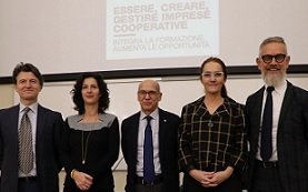 Da sinistra Mario Robiony, Michela Vogrig, Roberto Pinton, Paola Benini, Andrea Moretti