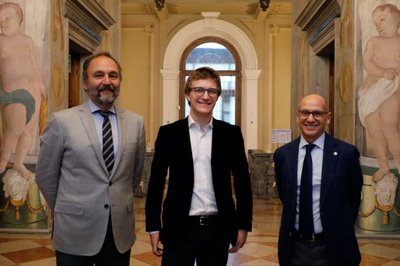 Da sinistra, Alberto Policriti, Michele Bertoli e Roberto Pinton