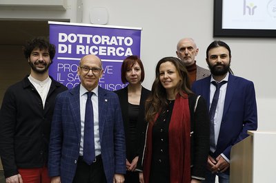 da sinistra Andrea Pilotto, Roberto Pinton, Martina Zanco, Nicoletta Laurenti Collino, Alessandro Trovarelli, Luca Geatti