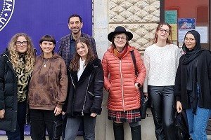 Le studentesse del percorso con il doppio titolo con Sara Vecchiato e Fabio Regattin