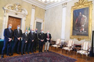 Da sinistra, Alessio Casci, Roberto Di Lenarda, Roberto Pinton, Sebastiano Callari, Franco Milan, Giancarlo Gambardella, Roberto Cassanelli. 