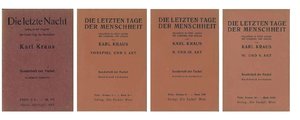 Karl Kraus: Die letzten Tage der Menschheit (Akt-Ausgabe), 1918/19