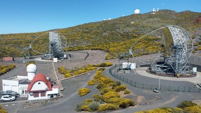 Telescopi MAGIC, sito dell'osservatorio a La Palma (Canarie)