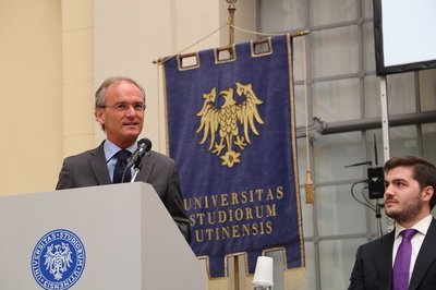 Il saluto del presidente della Fondazione Friuli, Giuseppe Morandini