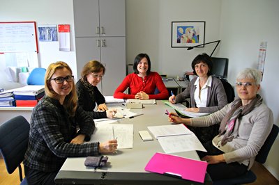 "Reclutamento ricercatori a tempo determinato", da sinistra: Silvia De Liddo, Lorenza Schierano, Anna Maurigh, Sabrina Capellupo, Flavia Gozzi